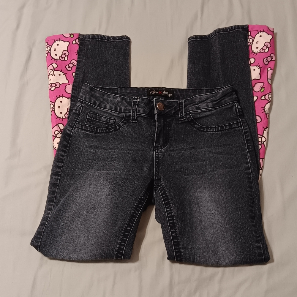 Custom Hello Kitty x Love Indigo jeans